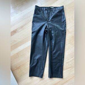 Abercrombie & Fitch Black Faux Leather High-Rise Pants